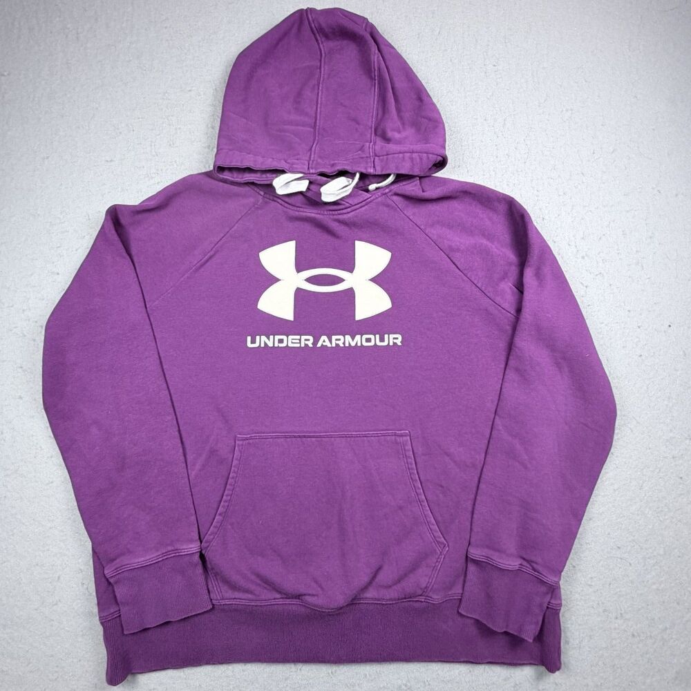 UnderArmour Women's Loose Purple Hooded XL Sweatshirt Extra Large Athletic Gym